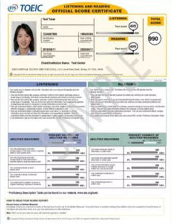 Buy TOEIC Certificate Without Exams
